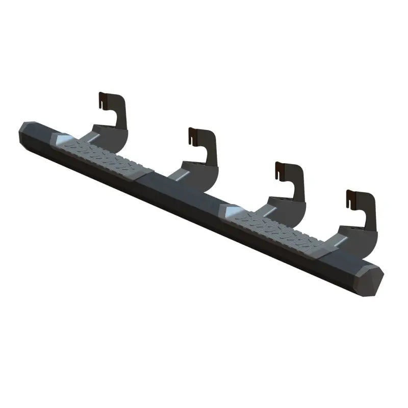 Black truck side step from 300011 Maxway Octa Series Nerf Bar for easy access