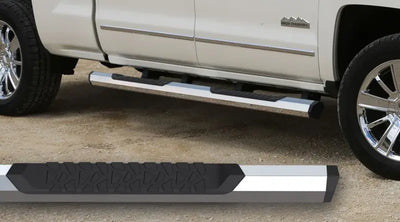 Silver and black Maxway Octa Series Step Bar for pickup trucks, octa series step