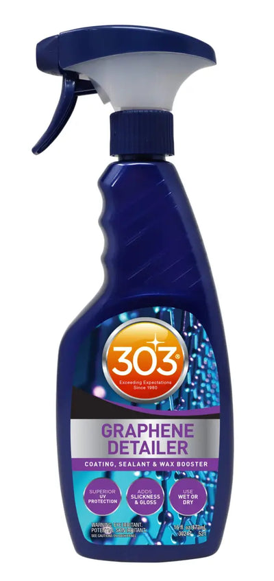 Blue spray bottle of 30247 303 Graphene Detailer for that show-stopping shine on your vehicle’s paint