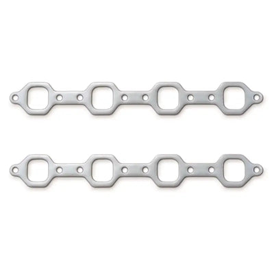 Two silver Remflex FR gasket exhaust manifold gaskets with 3 inch bolt spacing for reliable seal