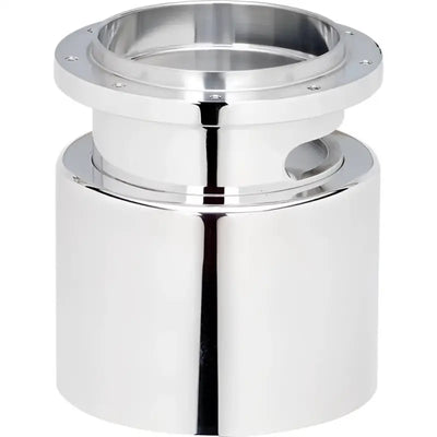 Chrome billet spec str wheel adapter with flanged pipe fitting