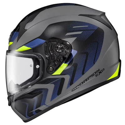 32-4013 Scorpion Exo Exo-R320 Full-Face Helmet Alchemy White/Blue/Red Sm - Helmets