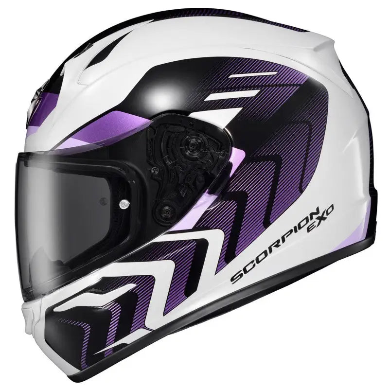 32-4046 Scorpion Exo Exo-R320 Full-Face Helmet Alchemy White/Purple Xl - RV and Auto Parts
