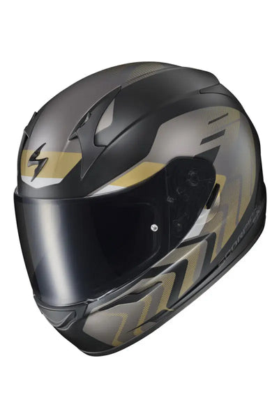 32-4054 Scorpion Exo Exo-R320 Full-Face Helmet Alchemy Black/Gold/Grey Md - Helmets