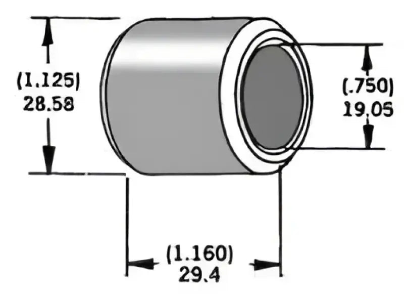 339293 Axle Spacer Zinc 41591 81 3/4"X1.16"