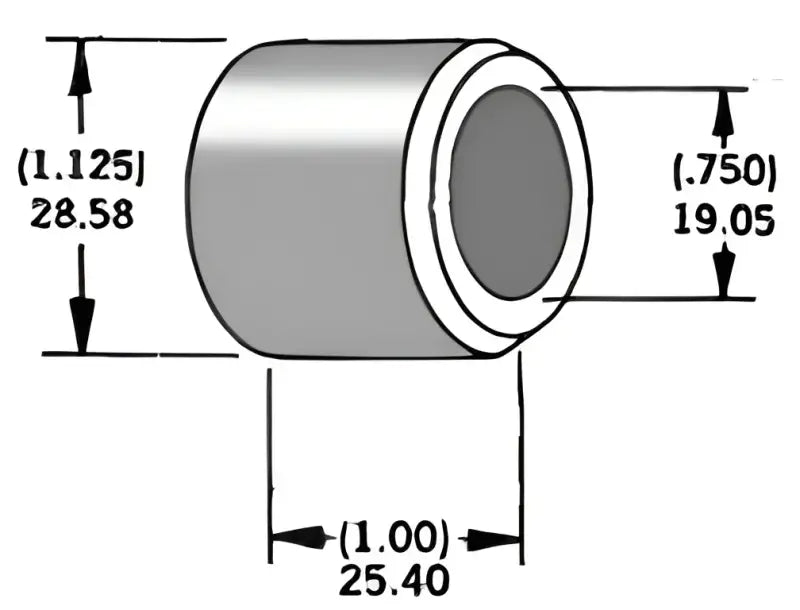 339305 Axle Spacer Zinc 43657 89 3/4"X1.0"