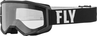 37-51131 Fly Racing Focus Goggle Black/White W/ Clear Lens - RV and Auto Parts
