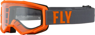 37-51135 Fly Racing Focus Goggle Grey/Orange W/ Clear Lens - Eyewear