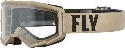 37-51137 Fly Racing Focus Goggle Khaki/Brown W/ Clear Lens - RV and Auto Parts