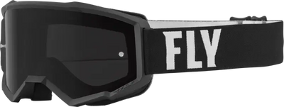 37-51147 Fly Racing Focus Sand Goggle Black/White W/ Dark Smoke Lens - RV and Auto Parts