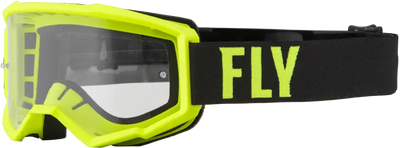 37-51326 Fly Racing Youth Focus Goggle Hi-Vis/Blk W/ Clear Lens - RV and Auto Parts
