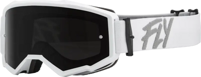 37-51506 Fly Racing Zone Goggle White W/ Dark Smoke/Smoke Lens - Eyewear