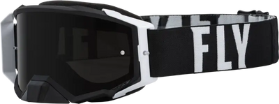 37-51902 Fly Racing Zone Pro Goggle Black/White W/ Dark Smoke/Smoke Lens - RV and Auto Parts