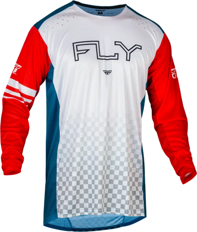 377-054YL Youth Rayce Bicycle Jersey Red/White/Blue Yl