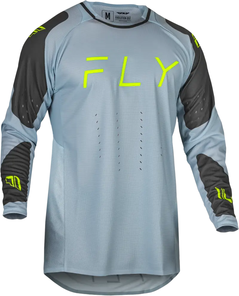 377-121L Evolution Dst Jersey Ice Grey/Char/Neon Green Lg - RV and Auto Parts