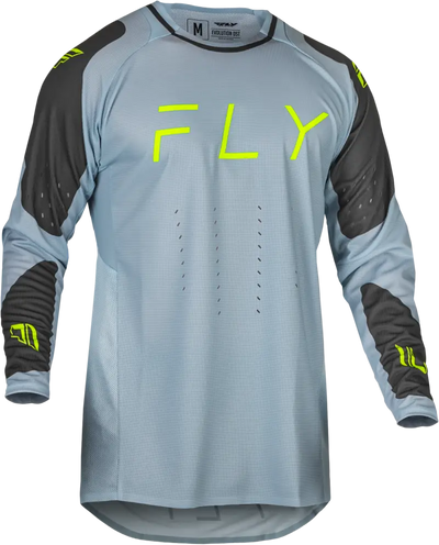 377-121M Evolution Dst Jersey Ice Grey/Char/Neon Green Md - RV and Auto Parts