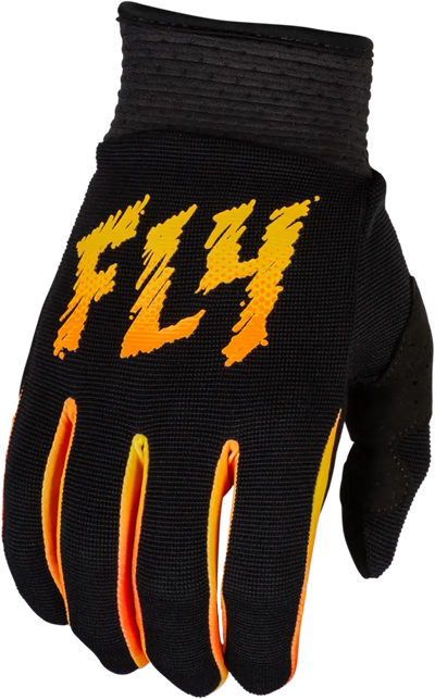 377-211YM Youth F 16 Gloves Black/Yellow/Orange Ym - RV and Auto Parts