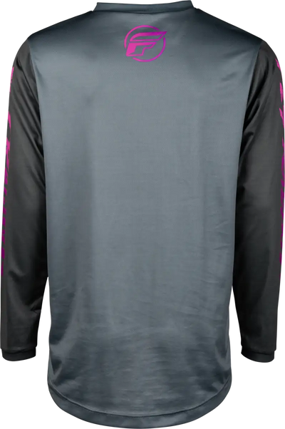 377-220YS Youth F 16 Jersey Grey/Charcoal/Pink Ys - F-16