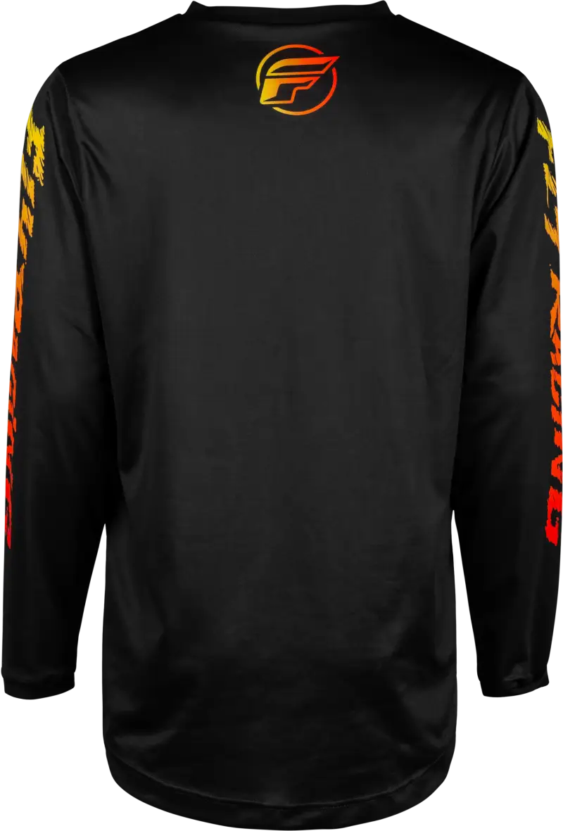 377-221YS Youth F 16 Jersey Black/Yellow/Orange Ys - F-16