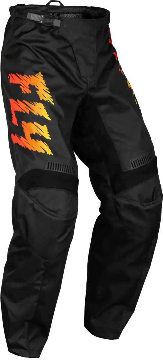 377-23126 Youth F 16 Pants Black/Yellow/Orange Sz 26 - RV and Auto Parts