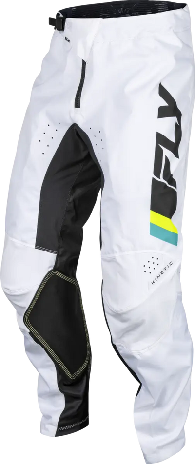 377-43340 Kinetic Prix Pants White/Black/Hi Vis Sz 40