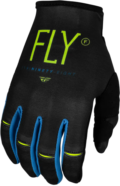 377-516YL Youth Kinetic Prodigy Gloves Char/Neon Green/True Blue Yl