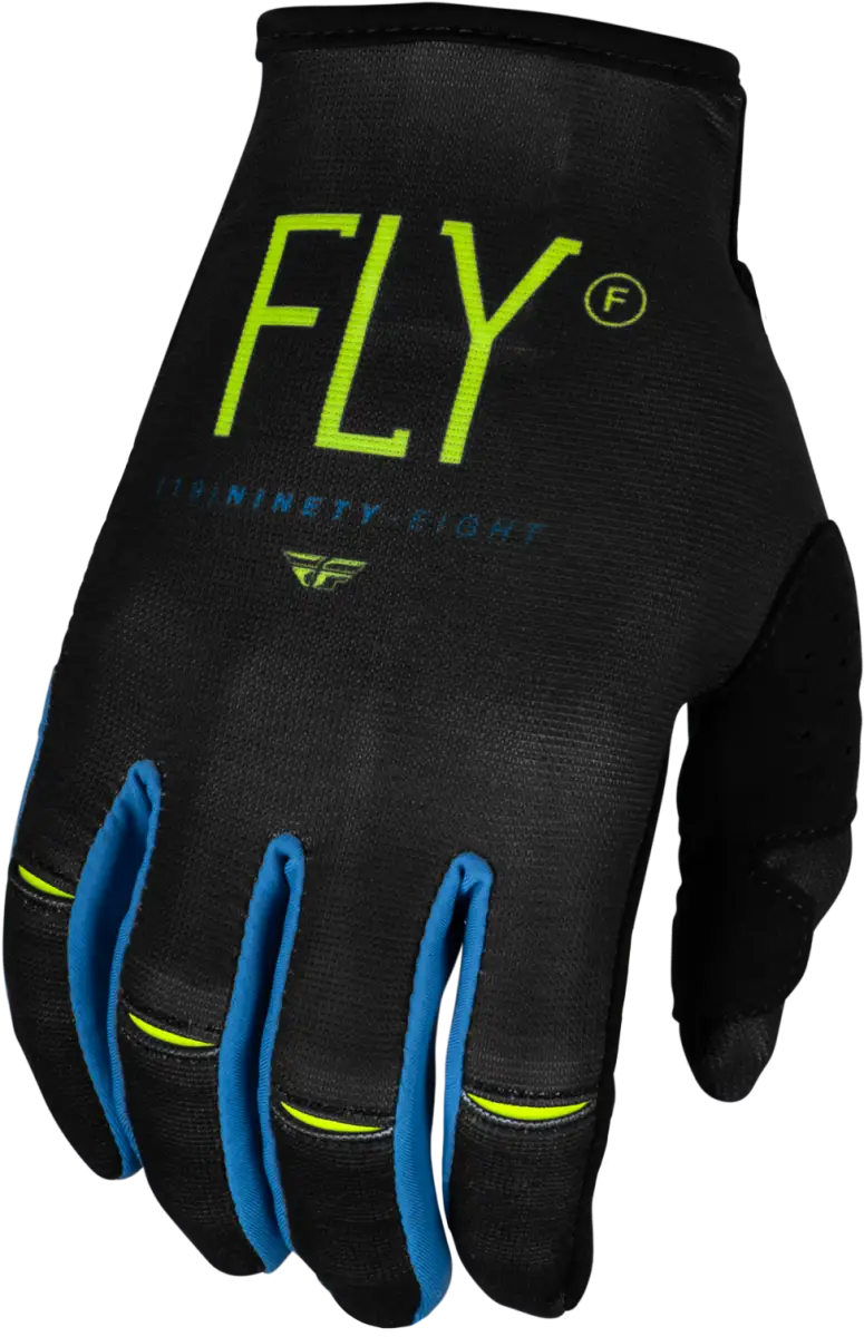 377-516YM Youth Kinetic Prodigy Gloves Char/Neon Green/True Blue Ym - RV and Auto Parts