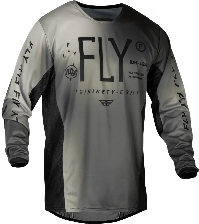 377-525YXL Youth Kinetic Prodigy Jersey Black/Light Grey Yxl