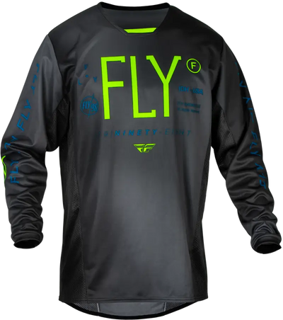377-526YM Youth Kinetic Prodigy Jersey Charcoal/Neon Grn/True Blu Ym