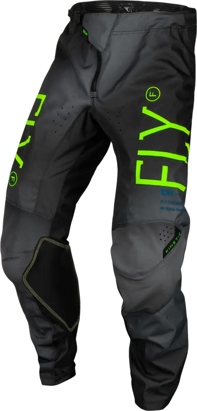 377-53620 Youth Kinetic Prodigy Pants Char/Neon Green/True Blu Sz 20