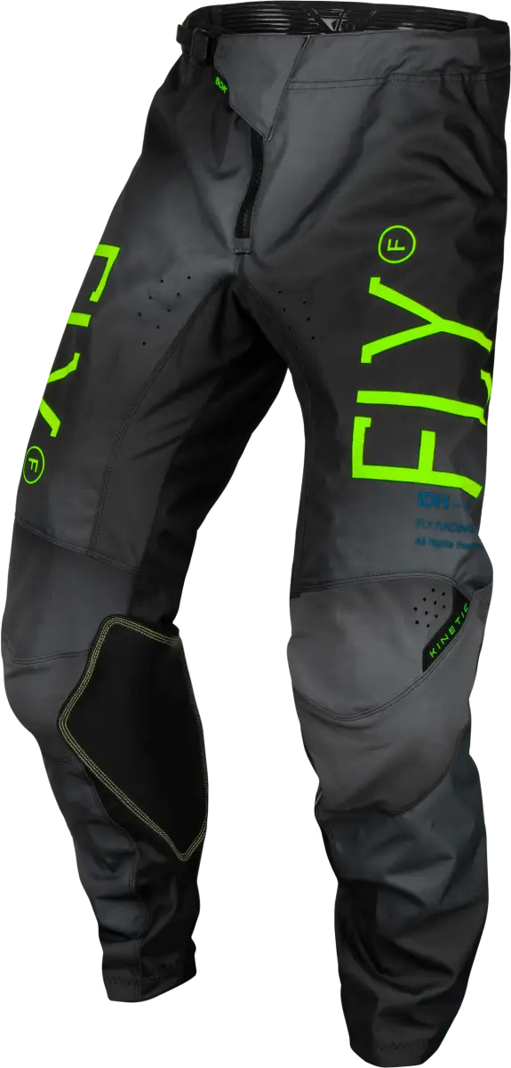377-53624 Youth Kinetic Prodigy Pants Char/Neon Green/True Blu Sz 24