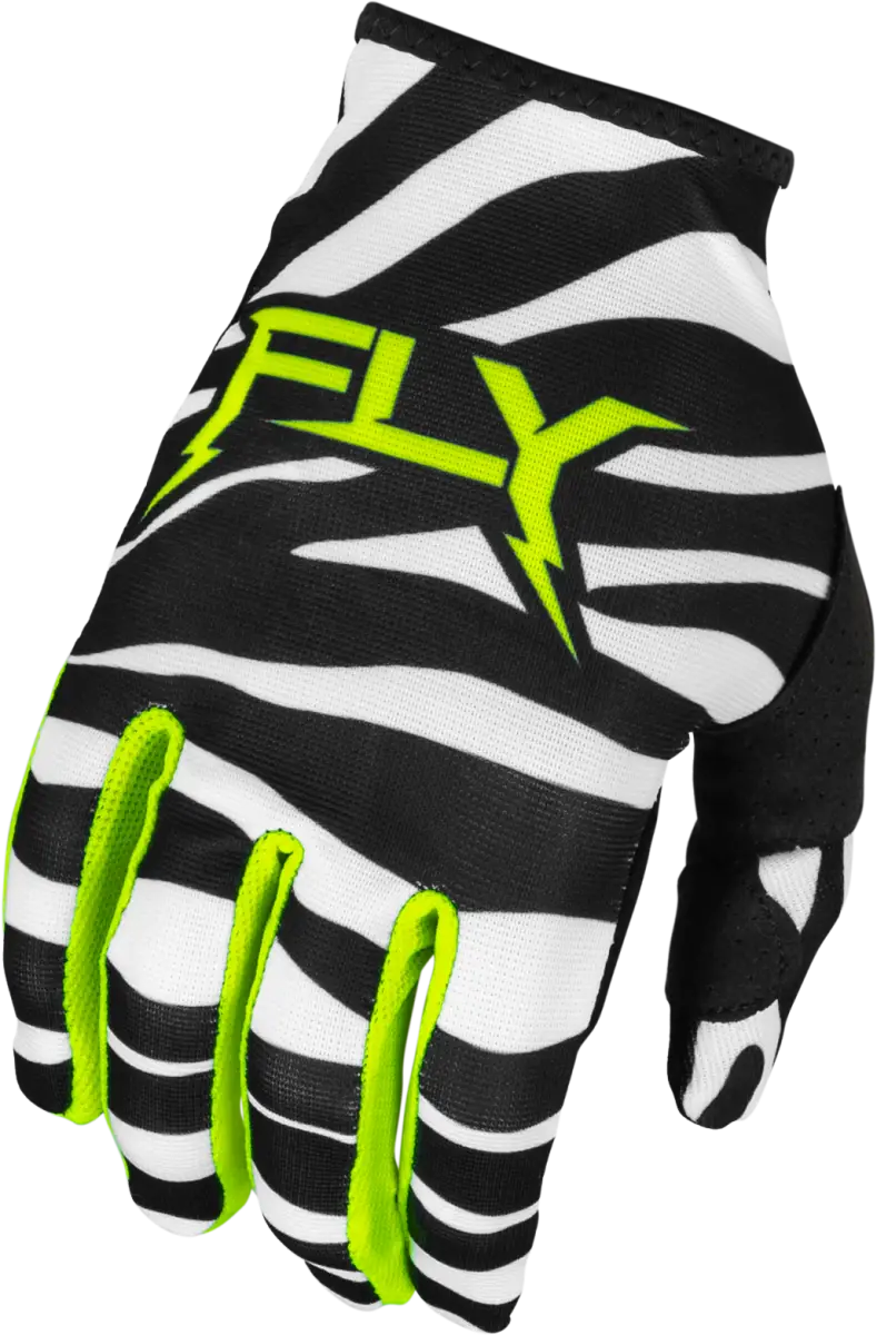 377-742YS Youth Lite Uncaged Gloves Black/White/Neon Green Ys - RV and Auto Parts