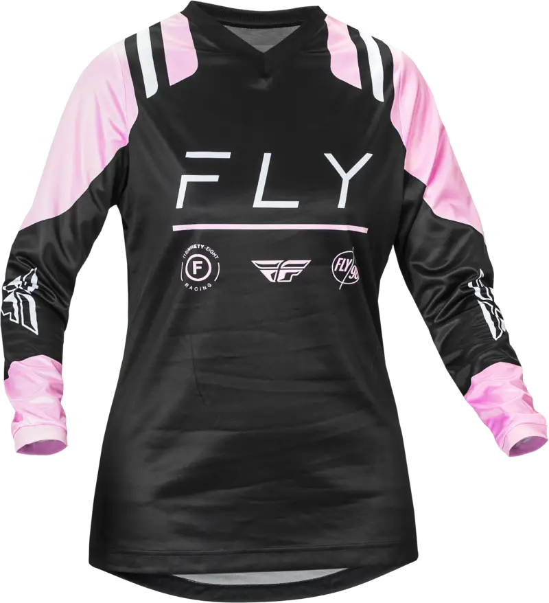 377-821L Women's F 16 Jersey Black/Lavender Lg - RV and Auto Parts