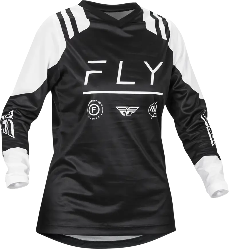 377-822L Women's F 16 Jersey Black/White Lg - RV and Auto Parts