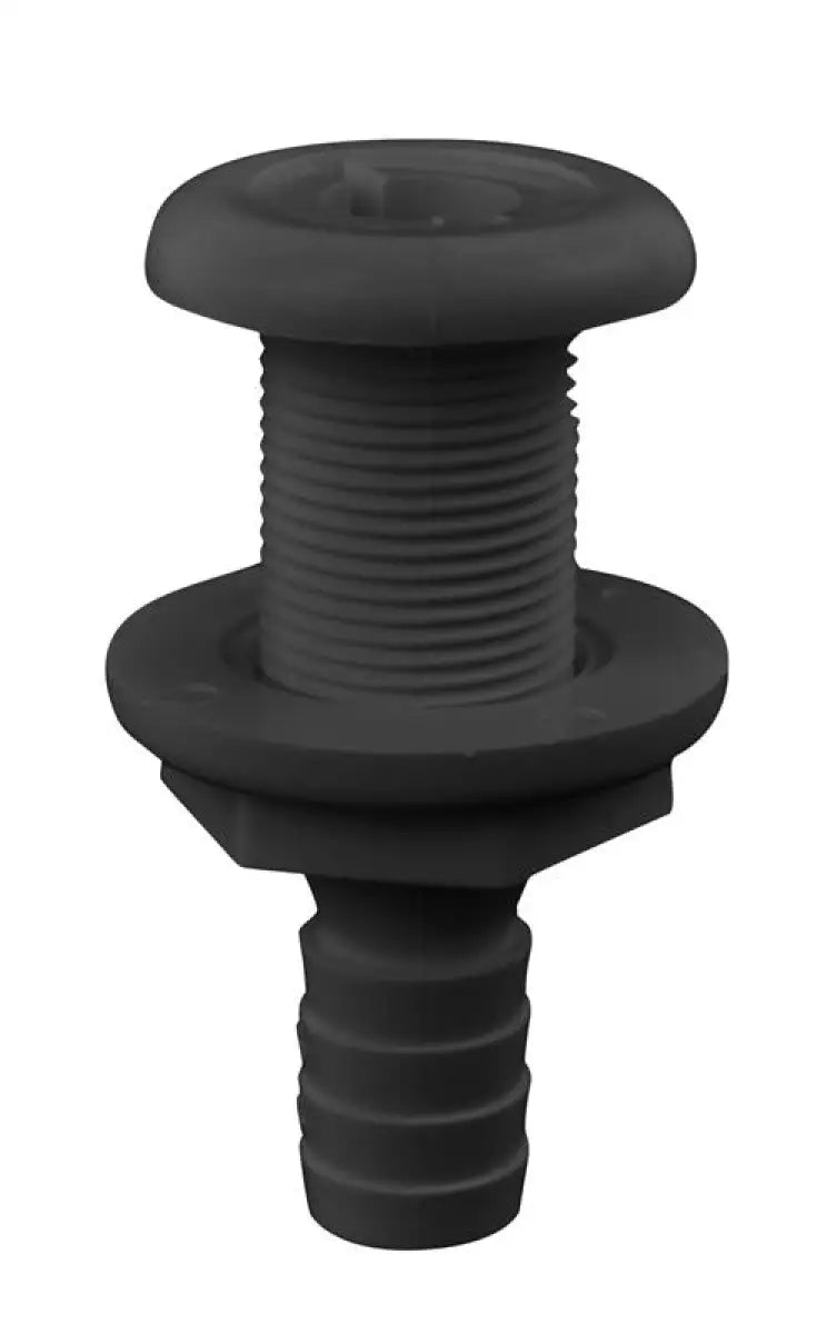 Black plastic through-hull fitting for trolling motors 3873A1 Attwood Marine Conn-Th