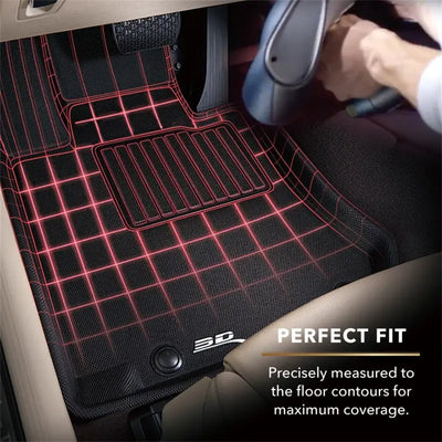 3D MAXpider 2006-2011 BMW 3 Series/X3 E90/E83 Kagu 2nd Row Floormats - Black - L1BM00621509