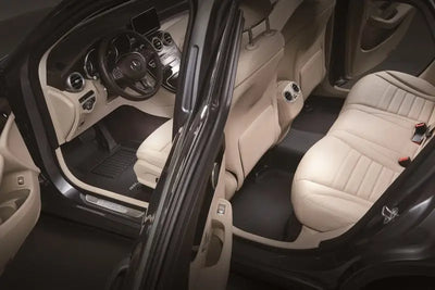 Black 3D MAXpider Kagu 1st and 2nd row floormats in Chevrolet Camaro