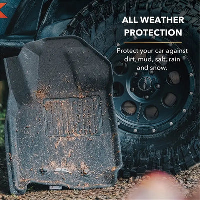 Mud-covered black floor mats for Tesla Model Y car floor mats and RV parts & accessories