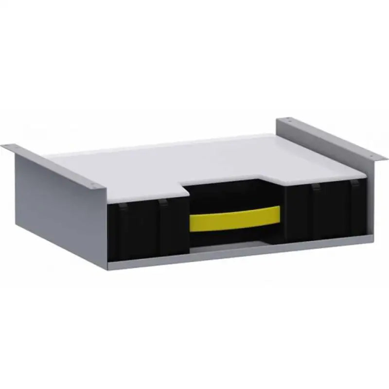 40391 Kargomaster Kargo Case Shelf Bracket, durable metal design with yellow accent.