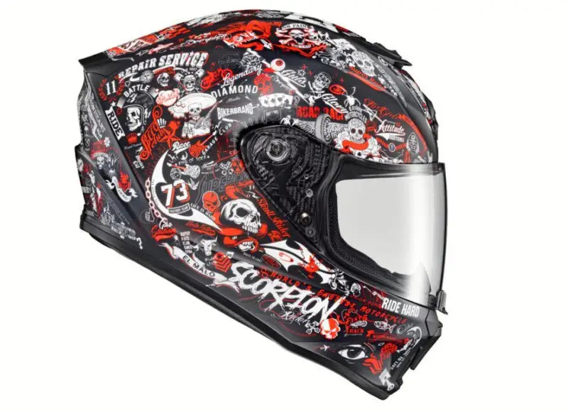 42-2207 Scorpion Exo Exo-R420 Full-Face Helmet Shake Ii Red 2X - RV and Auto Parts