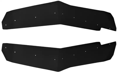 Black perforated mud flaps with superior CNC design and mounting hardware for max rigidity