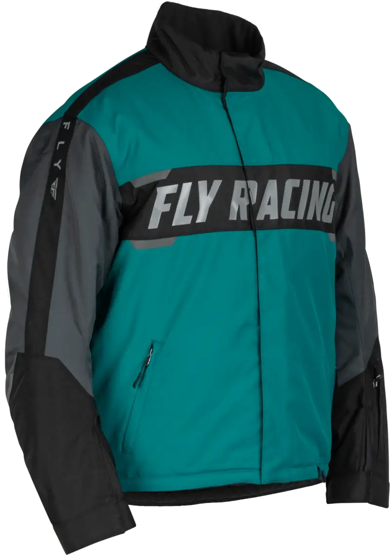 Teal and gray Fly Racing Outpost Jacket Black Teal stylish motorcycle jacket Lg