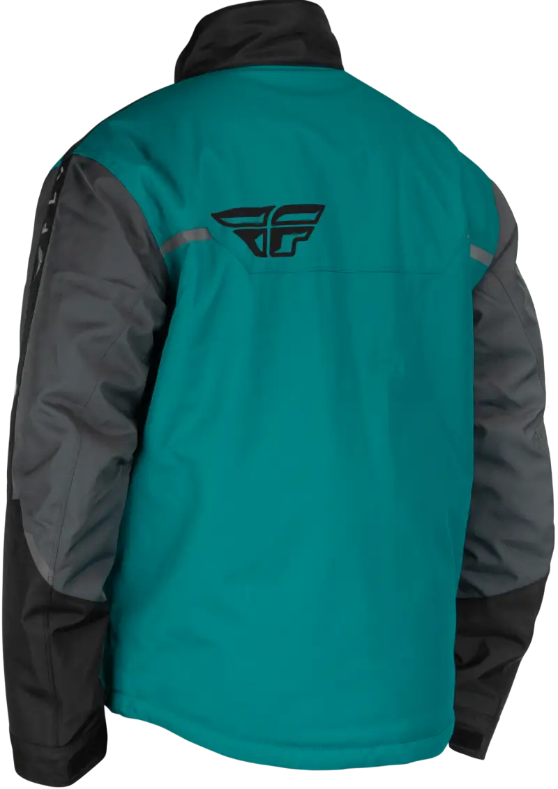 Teal and gray Outpost Jacket Black/Teal/Orange Lg for outdoor adventures