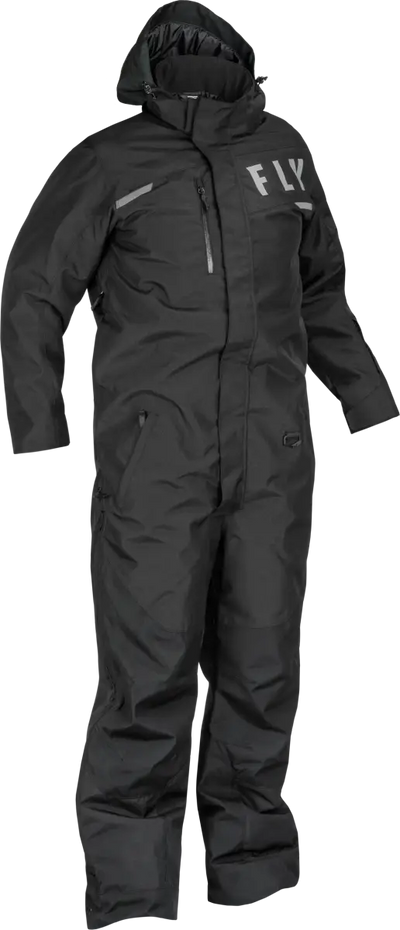 Black youth venture monosuit with hood for kids in the Youth Venture Monosuit collection