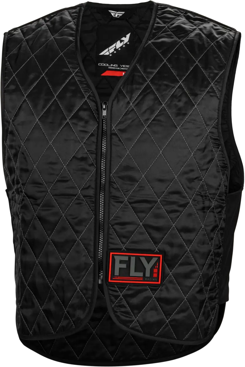 Black quilted Cooling Vest 476-6026X Fly Racing XL for cooling and comfort