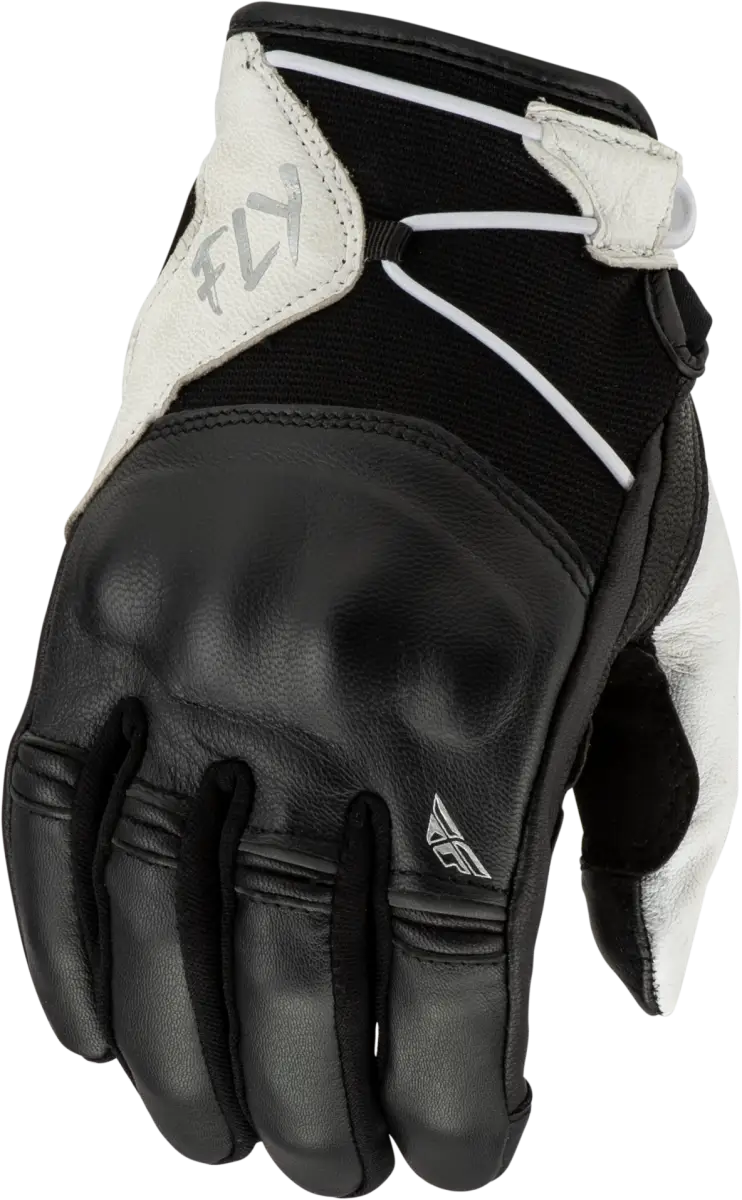 Black and white Leather Women’s Venus Glove 476-6125M Fly Racing style