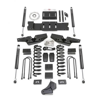 Black truck suspension coil lift kit for the Readylift 4.5 inch lift kit front and rear