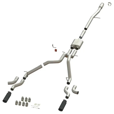 Exhaust system components of 50101 Speedfx Cat-Back Exhaust for Silvrd Sierra