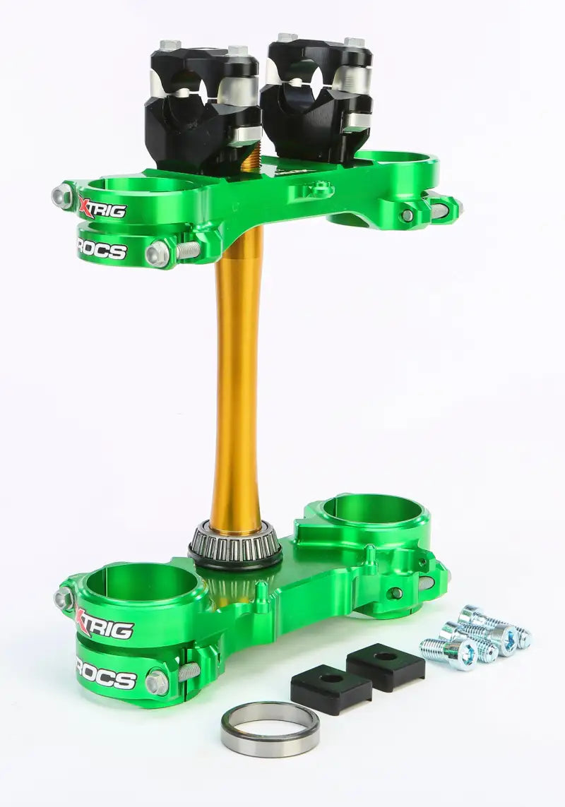 501330401101 Rocs Tech Clamp Set Green Kawasaki 23mm - ROCS