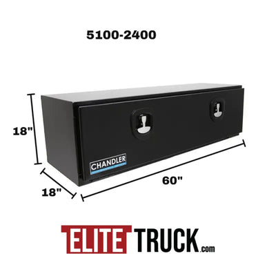 Black 18x60 inch Chandler Equ Underbody Carbon Steel Truck Toolbox